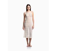 Emporio Armani pour femme. EW000608_AF20251 Robe beige en dentelle (S), Coton, Beachwear, Sans manches / bretelles