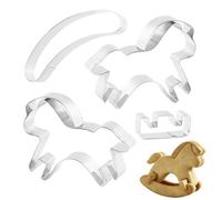 Emporte-pièce avec motif animal de la ferme | Moule à pâtisserie en forme de cheval pour la cuisson des desserts - Emporte-pièce en métal | pour appartements maison restaurant fêtes anniversaires