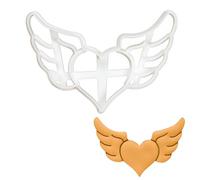 emporte-pièce coeur avec ailes d'ange, 1 pièce