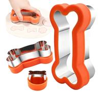 Emporte-pièce compact en forme d'os de chien, 3 tailles, de qualité | Lot d'emporte-pièces polyvalents en forme d'os en acier pour pâtisserie, fêtes à la maison, café et restaurant, multi-usages