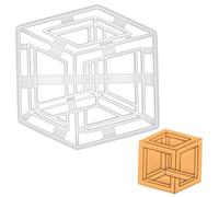 Emporte-pièce Cube impossible, 1 pièce, Moule à biscuit géométrique original pour amateurs de mathématiques, pâtisserie créative