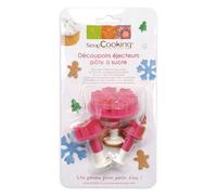 Emporte-Pièce Éjecteur Pour Pate À Sucre Noel 3 Pièces