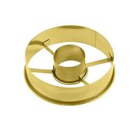 Emporte-pièce en acier inoxydable pour donuts en forme d'anneau de mousse, biscuits, chocolat, gâteau, outils de cuisson (doré)