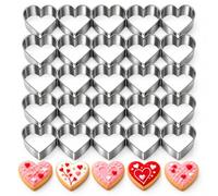 Emporte-pièce en forme de cœur 25 cavités en acier inoxydable | Coupez 25 mini étoiles à la fois pour les biscuits de Noël, fondants et pâtisseries festives.
