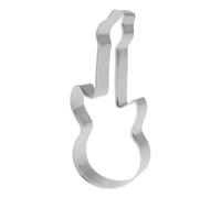 Emporte-pièce Guitare pour Fondant Mousse en Acier Inoxydable Géante | Argenté, Anti-rouille et Antiadhésif, Démoulage Facile, Nettoyage Simple, Pâtisserie Maison ou Boutique