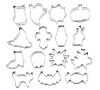 Emporte Pièce Halloween, 15pcs emporte piece patisserie en Acier Inoxydable,emporte piece, pour Cuisson moule Bricolage, déco Biscuits, Cadeaux pour Enfants (Halloween B)