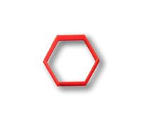 Emporte-pièce hexagonal (10,16 cm).