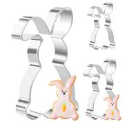 Emporte-pièce Lapin Grand 12,8/8,5/5,5cm,Lapin de Pâques Emporte-pièce Lapin en acier inoxydable Pâques Emporte-pièce en forme de lapin Lapin de Pâques Moules à biscuits pour pâtisserie DIY Enfants