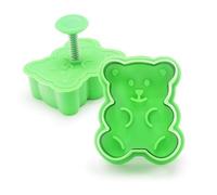 Emporte-pièce ourson avec éjecteur | Set de 2 emporte-pièces pour enfants pour savons et bougies | Facile à utiliser et à démouler | Dimensions : 4 x 5 cm | Produit de qualité