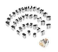 Emporte-pièces, 37pcs Lettres en Alphabet en Acier Inoxydable Biscuits Coupe moules, Mini Outil de décoration en Forme de Moule