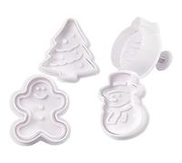 Emporte-pièces à poussoir - Noël - 4 pcs