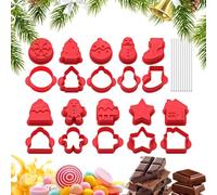 Emporte-pièces Cake Pop 10 Formes avec Démoulage Facile, Ustensiles de | Set de Moules à Cake de Noël pour la Cuisson de Cookies au Chocolat, Cuisine