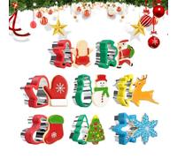 Emporte-Pièces en Formes 8 Pièces De Moules À Pâtisserie | Acier Inoxydable Flocon De Neige Arbre Bonhomme En D'Épice Cerf Père Noël Emporte-Pièce À Gâteau pour les Biscuits de Noël