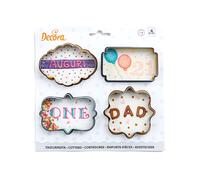Emporte-pièces GRAND BADGE, 4 pièces. Moules
