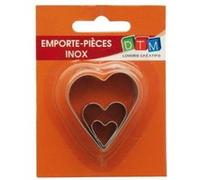 Emporte-pièces métal - Coeur - 3 pièces - DTM G