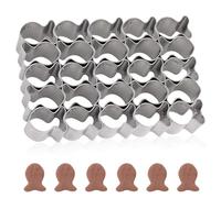 Emporte-Pièces, Mini Emporte-Pièces en Poisson 9,8x6,5x2cm avec 25 Grilles en Acier Inoxydable Emporte-Pièces Moules à Poisson Rouge pour la Cuisson de Biscuits d'Animaux Marins