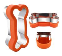 Emporte-pièces pour friandises pour chien 3 tailles, inoxydable et | Lot d'emporte-pièces en forme d'os de chiot pour cuisine, pâtisserie, fête, maison, café