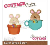 Emporte-pièces pour scrapbooking, motif "Lapin de printemps", 2,1 à 2,9", quantité : 1 pièce.