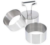 Emporte-pièces ronds en acier inoxydable, lot de 3, 8 x 8 x 4 cm
