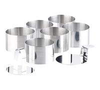 Rosenstein & Söhne 6 emporte-pièces ronds Ø 8 cm avec poussoir et support