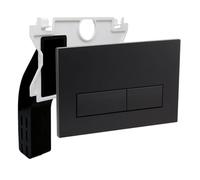 Empyreal Plaque Commande WC Mat pour Geberit Duofix Sigma/Delta/BASIC Noir | De Commande Pour Réservoirs De WC, Double Chasse D'Eau, Avec 1 Trappe De Visite