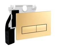 Empyreal Plaque Commande WC Mat pour Geberit Duofix Sigma/Delta/BASIC Or | De Commande Pour Réservoirs De WC, Double Chasse D'Eau, Avec 1 Trappe De Visite