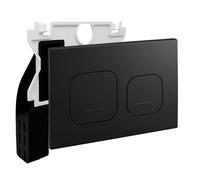 Empyreal Plaque Commande WC Mat Pour Geberit Duofix Sigma/Delta Noir | Panneau De Commande Pour Réservoir Encastré, Trappe De Visite Ref，115610001, Double Chasse D'Eau, Dimension 246 X 164 Mm