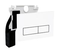 Empyreal Plaque Commande WC pour Geberit Duofix Sigma/Delta/BASIC Blanc | De Commande Pour Réservoirs De WC, Double Chasse D'Eau, Avec 1 Trappe De Visite
