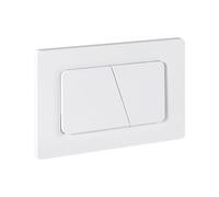 Empyreal Plaque de déclenchement avec jeu de levier de chasse et cadre de montage,pièces de rechange compatible avec Geberit Sigma 01,20,30 & UP320 & 300,115770115 double chasse(Blanc Mat)