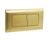 Empyreal Plaque de Déclenchement pour Réservoir de Toilette, Compatible avec Geberit Twinline 30&UP130, Double Chasse d'Eau, avec Kit d'Installation et Vis de Montage,340 x 185mm(Or Mat)
