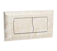 Empyreal Plaque de Déclenchement pour Réservoir de Toilette, Compatible avec Geberit Twinline 30&UP130, Double Chasse d'Eau, avec Kit d'Installation et Vis de Montage,340 x 185mm (Beige-Y4)