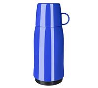 Emsa Bouteille isotherme ROCKET 502442 – 500 ml, gobelet, fermeture à vis, 100% hermétique – Bleu