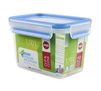 Emsa Boîte alimentaire Clip & Close 508541 rectangulaire hermétique 1,1 L transparent/bleu