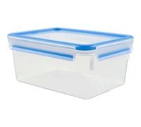 Emsa Boîte alimentaire rectangulaire 508546 Clip & Close transparent/bleu 3,7 L