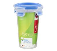 Emsa 508551 Boîte alimentaire ronde avec couvercle, 0.35 Litre, Transparent/bleu, Clip & Close