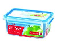 Emsa 508566 boîte hermétique alimentaire Rectangulaire Régler Transparent 3 pièce(s)