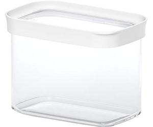 Emsa 513557 Boîte à provision pour produits secs, empilable, 100% hygiène et sécurité , 1.0 Litre, Rectangulaire, Blanc/Transparent, Optima