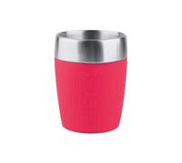 Emsa 514517 TRAVEL CUP tasse isotherme, mug avec couvercle, revêtement silicone, 200ml, Framboise