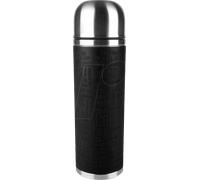 Emsa Bouteille Isotherme, À Emporter, 1 Litre, Fermeture Safe Loc, Revêtement Caoutchouc, Noir, Senator, 515714