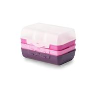 Emsa Récipients Variabolo 517052 – Ensemble 4 pièces double-face, empilables 16×11×7 cm rose