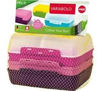 Emsa 517052 variabolo boîte-repas pour fille plastique multicolore 18 x 18 x 12 cm pack de 4 Multicolore G