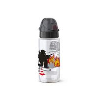 Emsa 518305 Gourde Plastique Transparent 6,8 x 6,8 x 21,2 cm, Noir