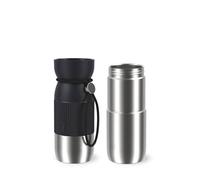 Emsa beYou Tasse & Mug isotherme 0,36l et 0,5L corps inox - Noir | 100% étanche - ouverture une main - Thermos Café - Garde vos boissons 4h au chaud et 12h au froid - compatible lave-vaiselle