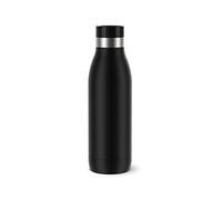 Emsa Gourde Bludrop 0,5 L – Acier inox 18/10, Hermétique, Noir, Compatible lave-vaisselle N3110100