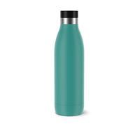 Emsa Bludrop Gourde 0,7 L Vert, Acier inoxydable 18/10, Hermétique, Revêtement esthétique coloré, Texture poudrée, Facile à utiliser, Boissons chaudes et froides, Compatible lave-vaisselle N3111000