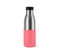 EMSA Gourde Bludrop Sleeve 0,5 L inox 18/10 hermétique manchette silicone Corail N3110800