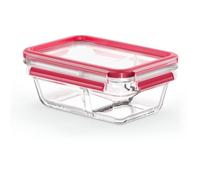 EMSA Boîte Clip & Close 0,8L - 2 compartiments - Rectangulaire - Rouge