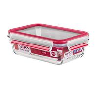 Emsa Boîte Fraîcheur Rectangulaire, Couvercle, Verre, 0,75 Litres, Clip & Close, 516244