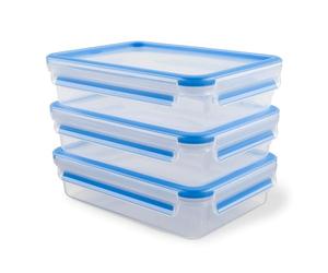 EMSA Boite hermetique alimentaire Clip & Close Lot de 3 x 1 itres - 2 L | Ensembles de boîtes avec joint breveté - 100% hermétiques - Compatibles micro-ondes et lave-vaisselle - Sans bisphénol A
