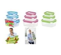Emsa Boîte hermétique Clip & Close 515584 rectangulaire Vert/Transparent 3 pièces